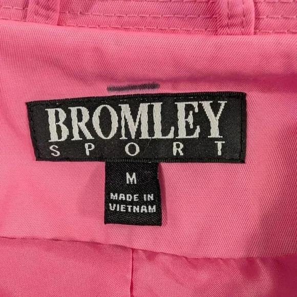 Bromley Sport Pink Double Breasted Trench Coat, Size M - Picture 7 of 8